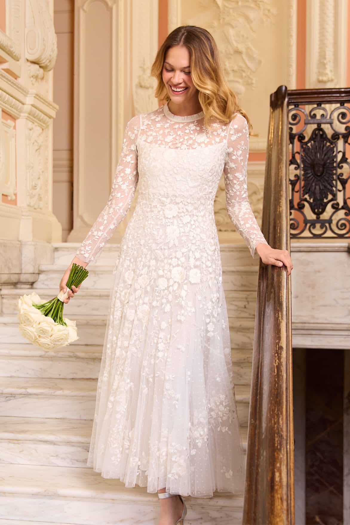 Rosa Round Neck Ankle Gown