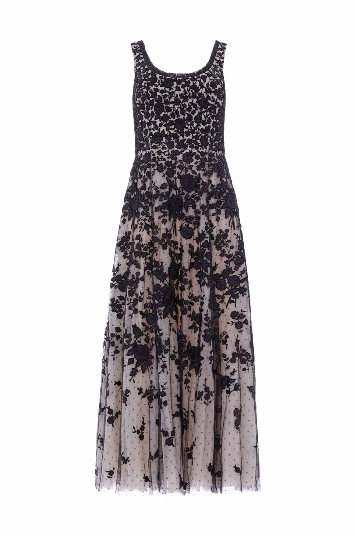 Rosa Scoop Neck Ankle Gown