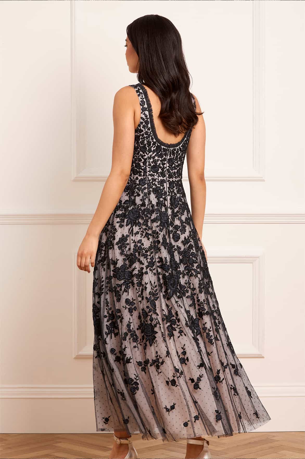 Rosa Scoop Neck Ankle Gown