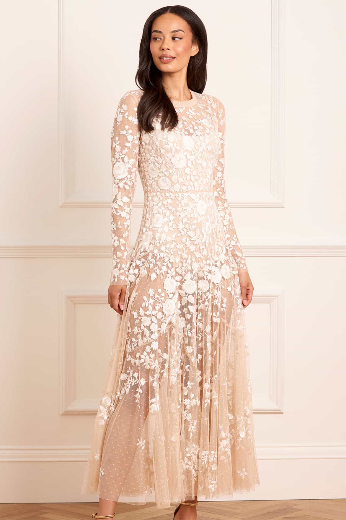 Rosa Sheer Ankle Gown
