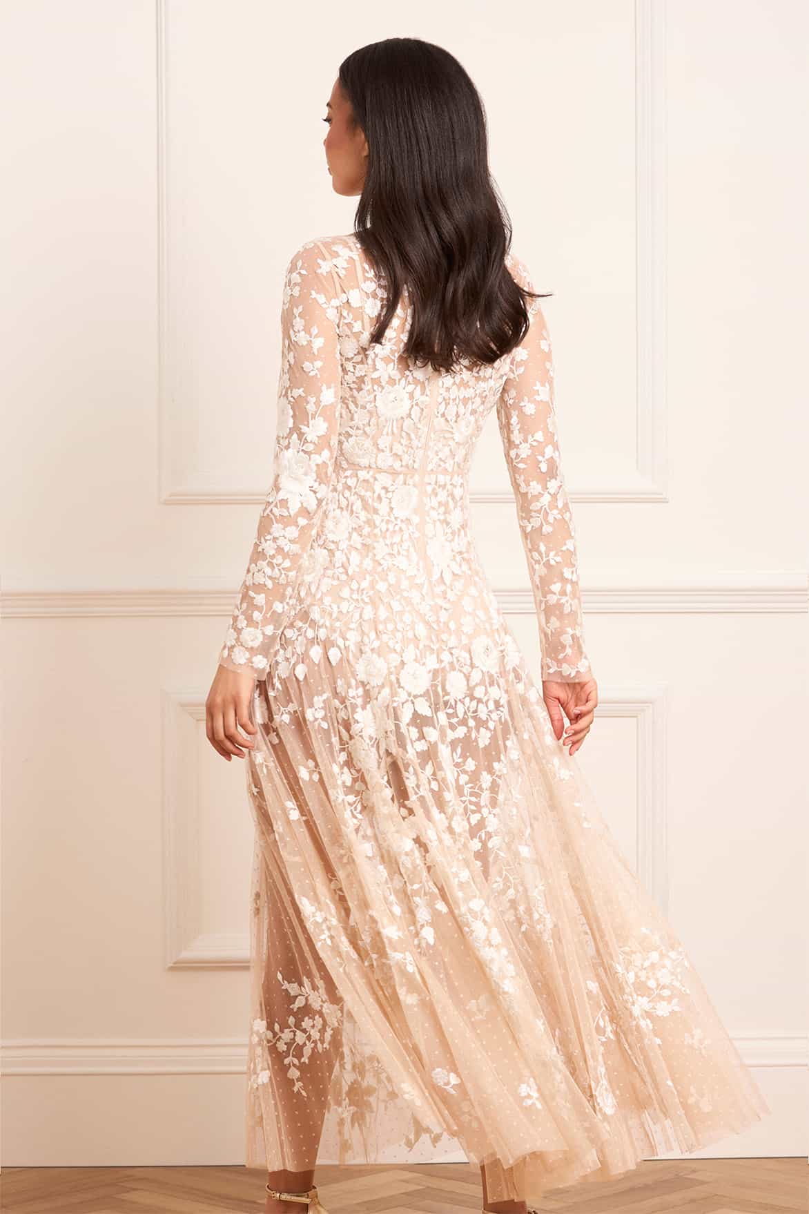 Rosa Sheer Ankle Gown