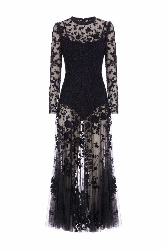 Rosa Sheer Ankle Gown