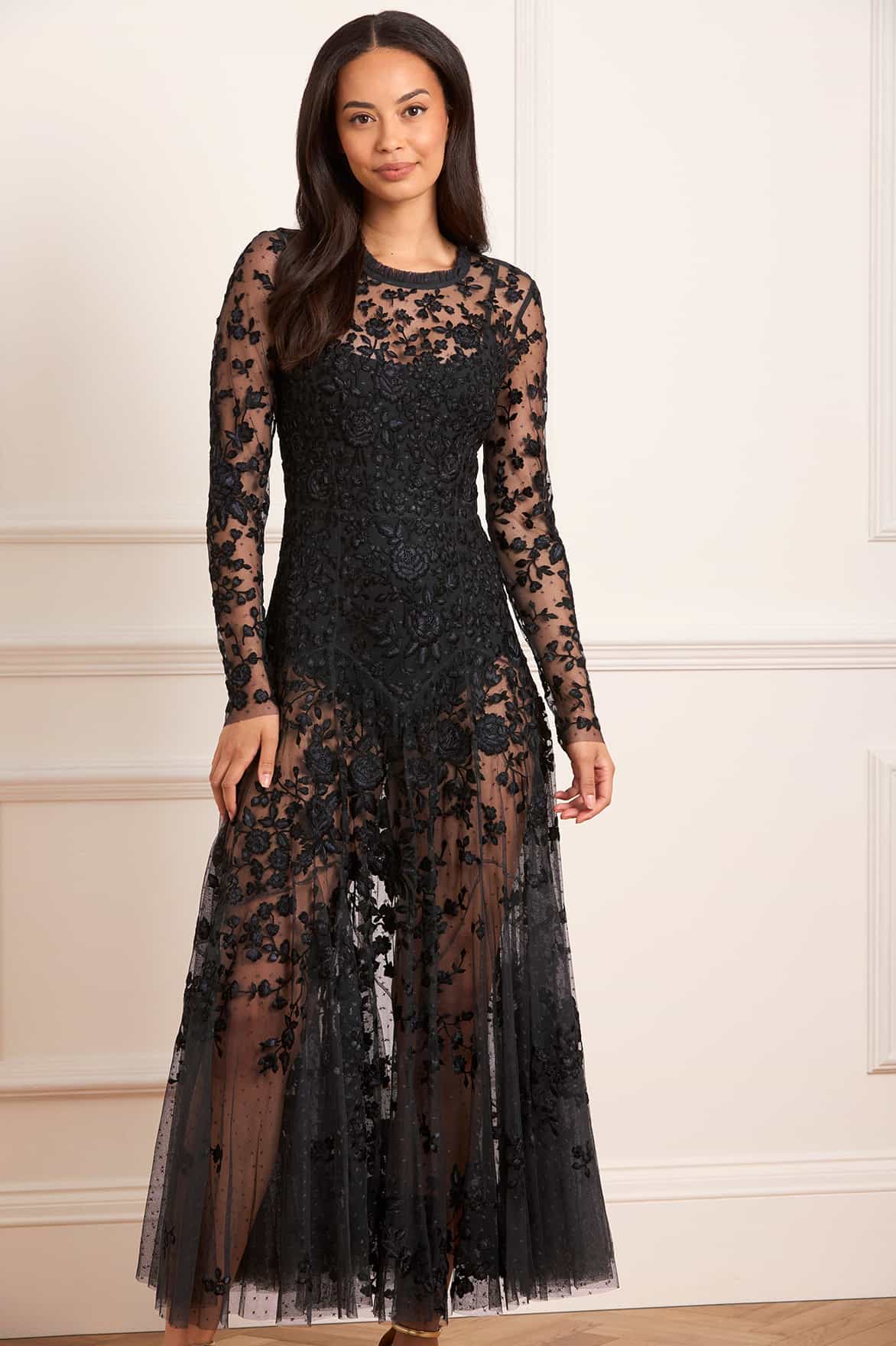 Rosa Sheer Ankle Gown