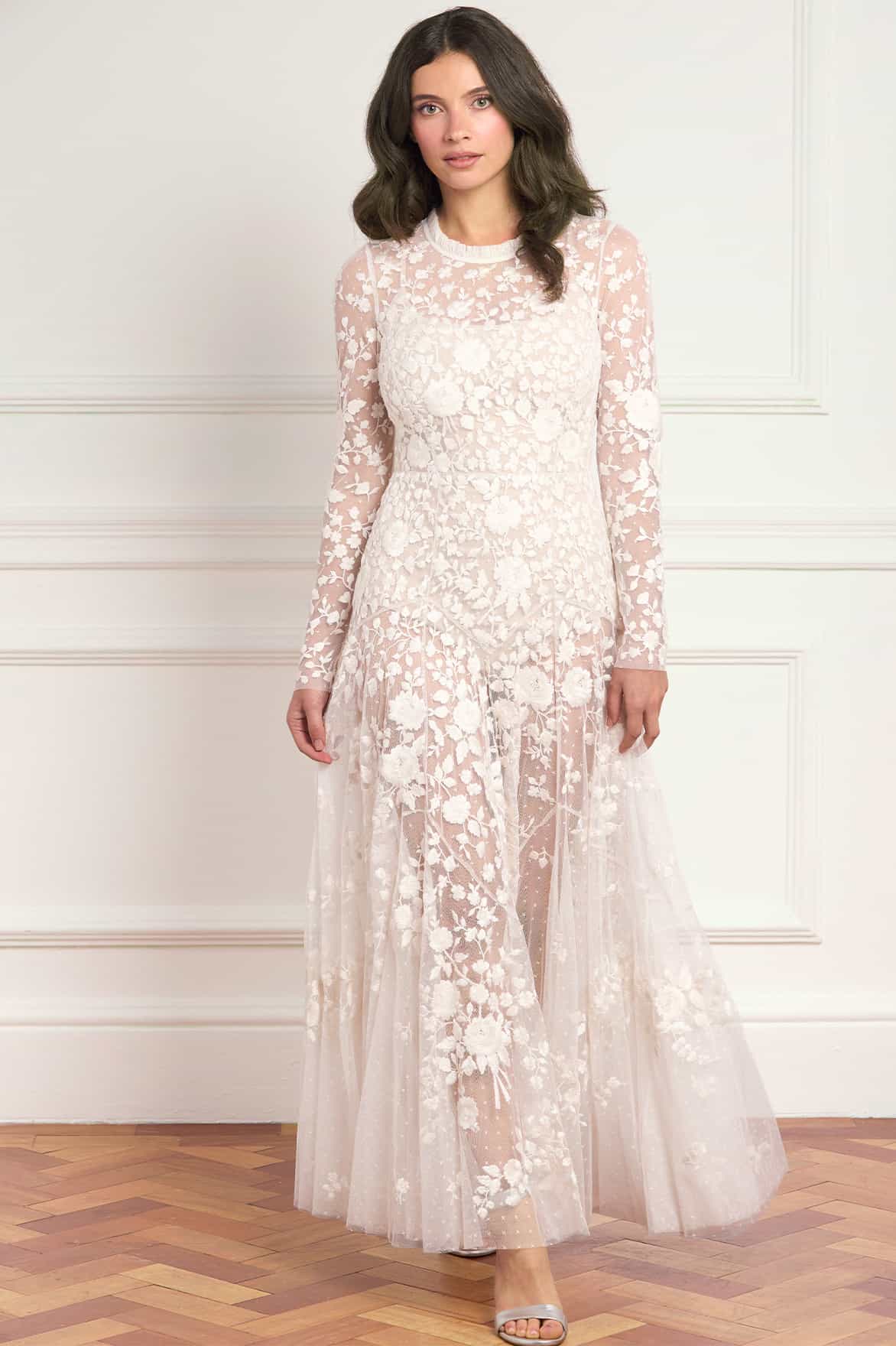Rosa Sheer Ankle Gown