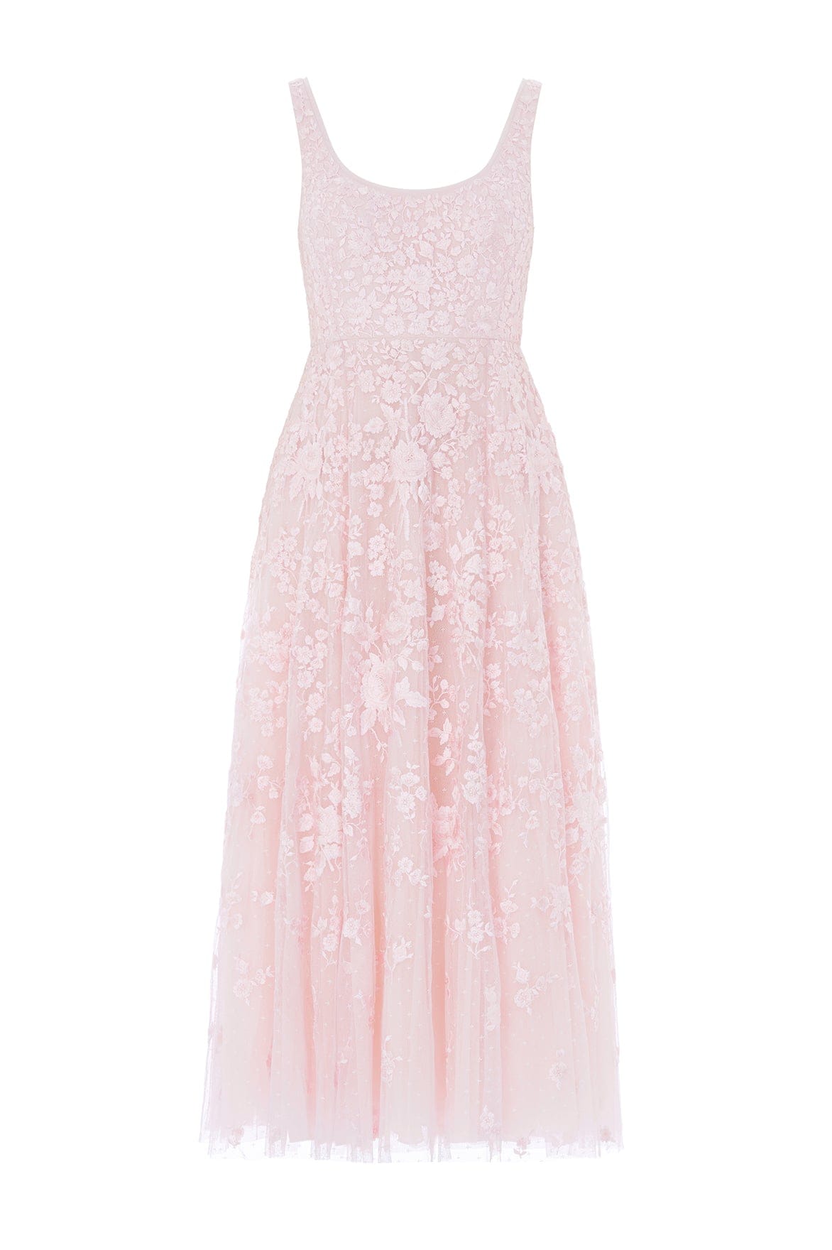 Rosa Sleeveless Scoop Neck Ankle Gown