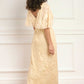 Rosa V-Neck Cape Gown