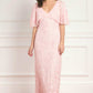 Rosa V-Neck Cape Gown