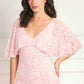 Rosa V-Neck Cape Gown