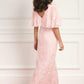 Rosa V-Neck Cape Gown