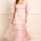Rose Ditsy Short Sleeve Ankle Gown