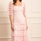 Rose Ditsy Short Sleeve Ankle Gown