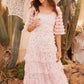 Rose Ditsy Short Sleeve Ankle Gown