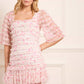 Rose Ditsy Short Sleeve Micro Mini Dress