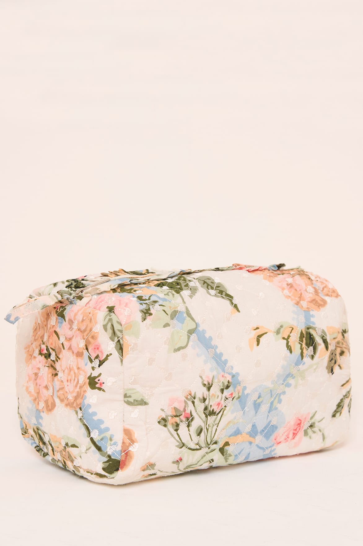 Rose Garden Medium Quilted Makeup Bag