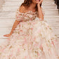 Rose Lisette Off-Shoulder Gown