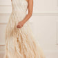 Rosella Ruffle Strapless Gown