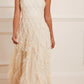 Rosella Ruffle Strapless Gown