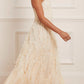 Rosella Ruffle Strapless Gown