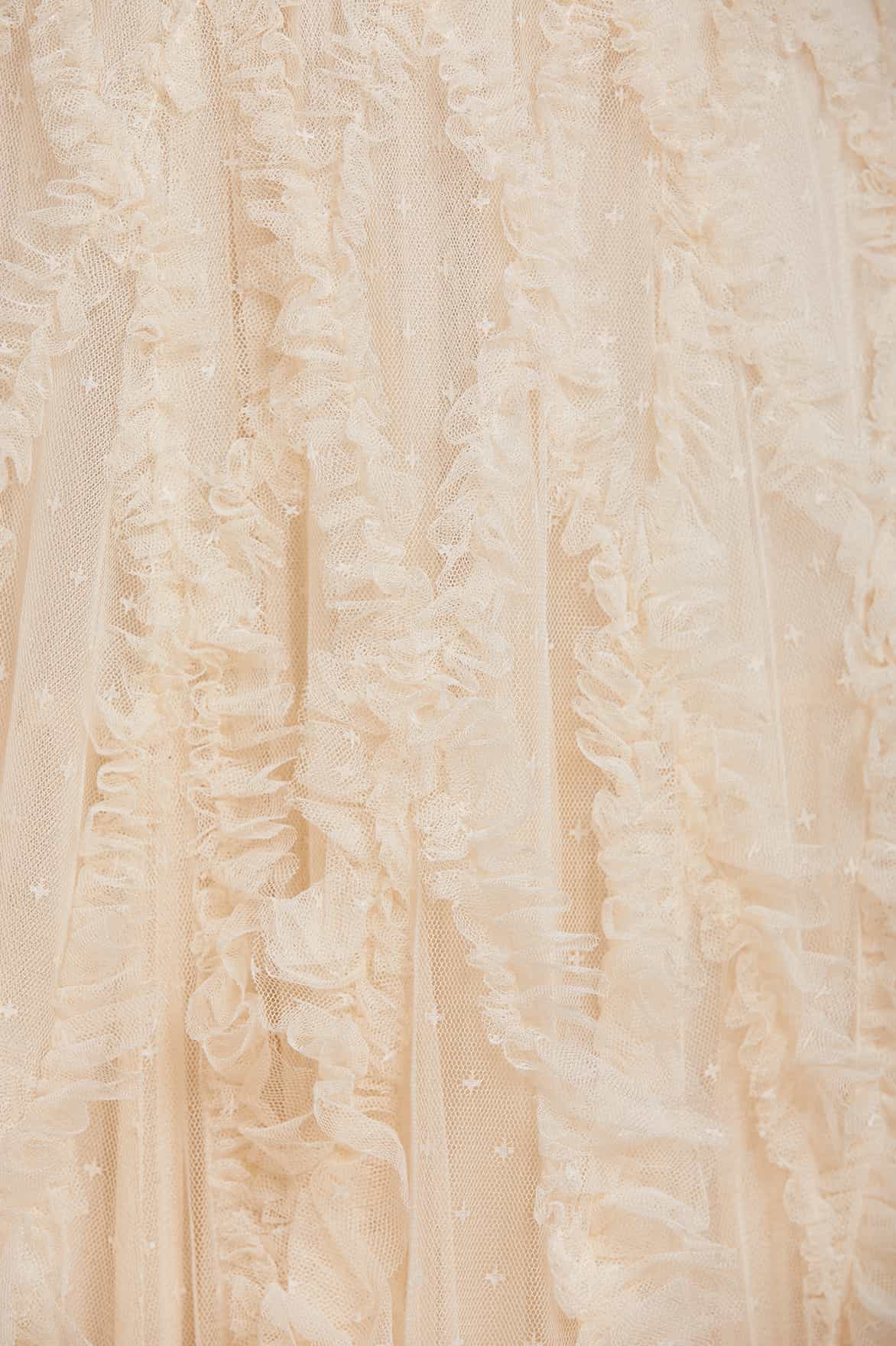 Rosella Ruffle Strapless Gown