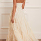 Rosella Ruffle Strapless Gown