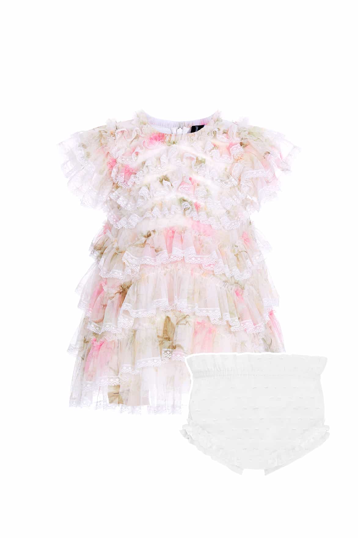 Rose Ruffle Lace Baby Dress