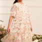 Rose Scallop Ruffle Kids Dress