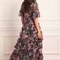 Rose Vine Round Neck Gown