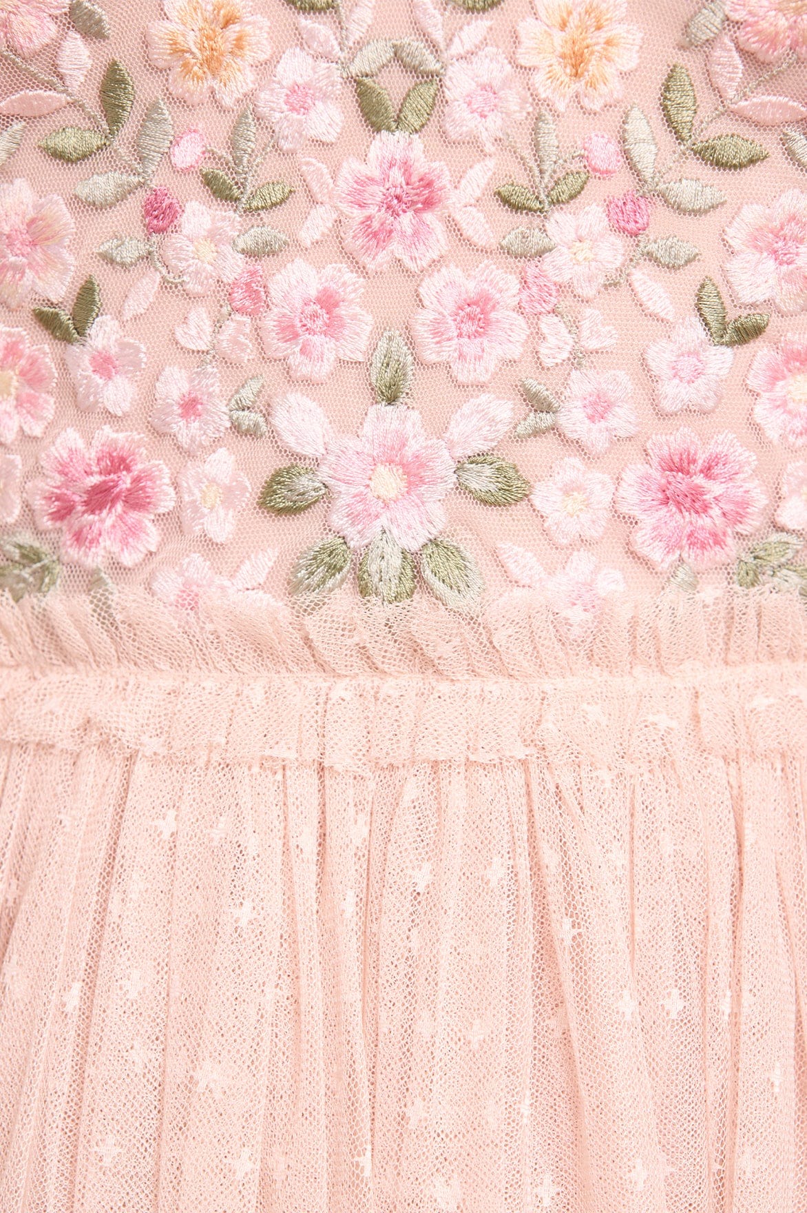 Rosie Lace Bodice Short Sleeve V-Neck Ankle Gown
