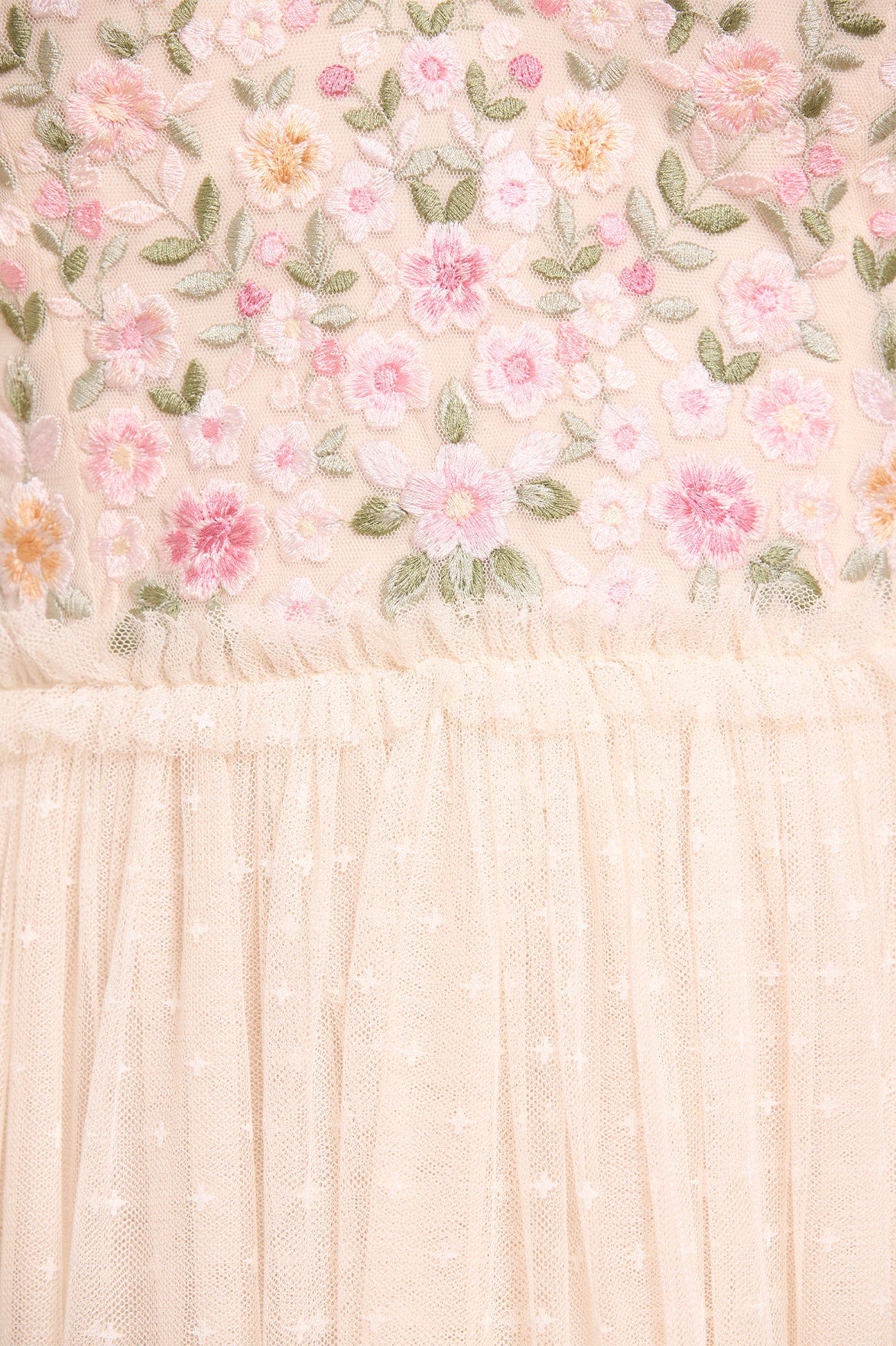 Rosie Lace Bodice Short Sleeve V-Neck Ballerina Dress