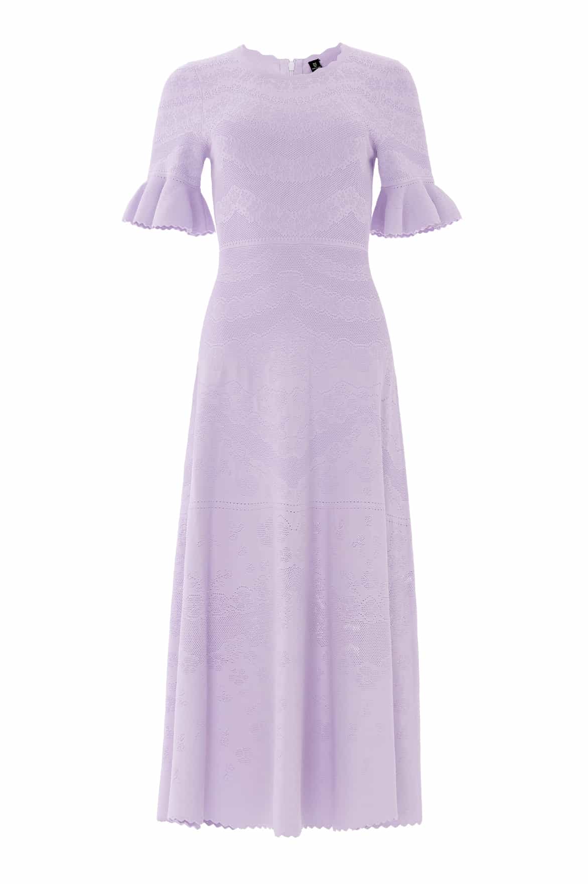 Scallop Lace Pointelle Knit Gown