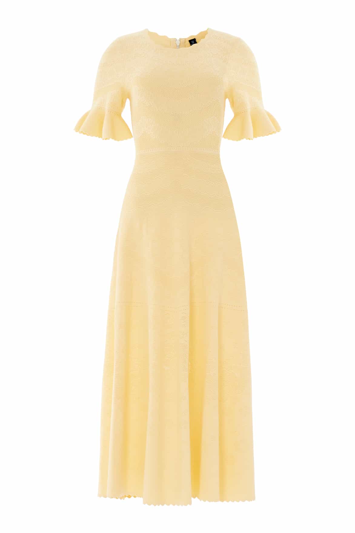 Scallop Lace Pointelle Knit Gown