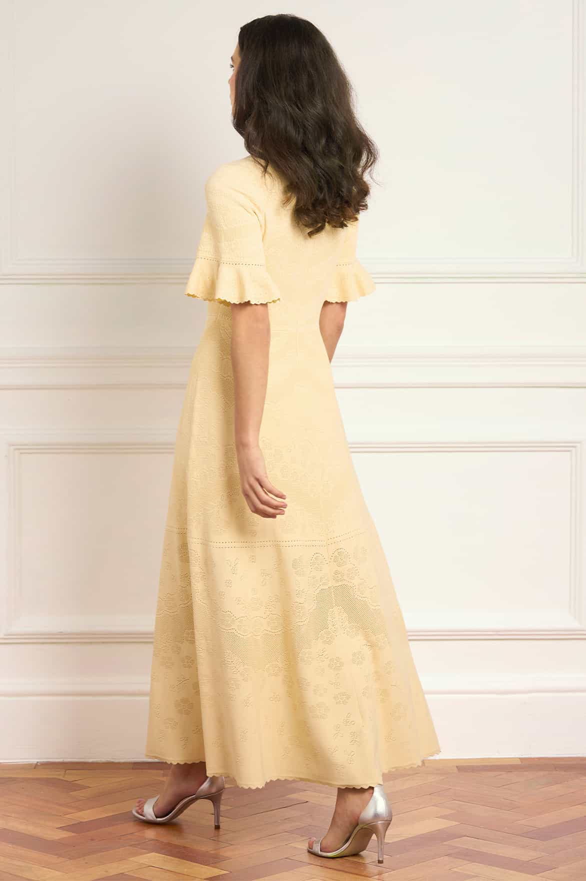 Scallop Lace Pointelle Knit Gown