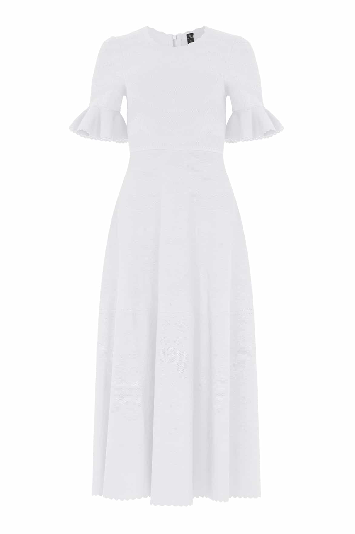 Scallop Lace Pointelle Knit Gown