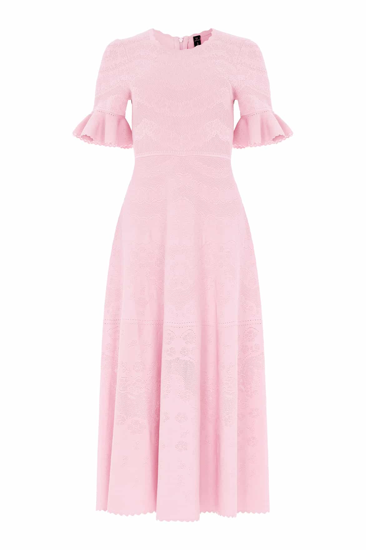 Scallop Lace Pointelle Knit Gown