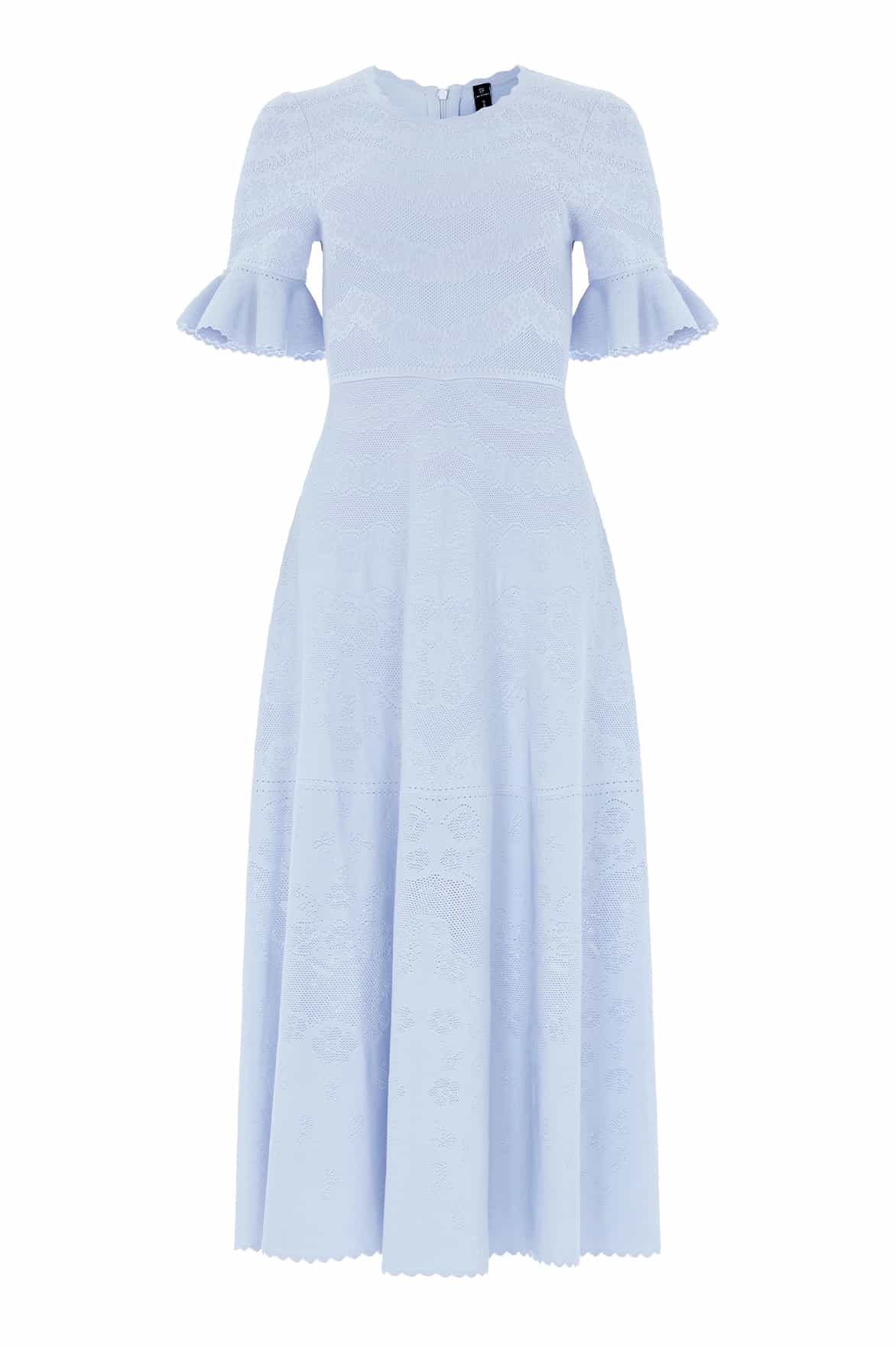 Scallop Lace Pointelle Knit Gown