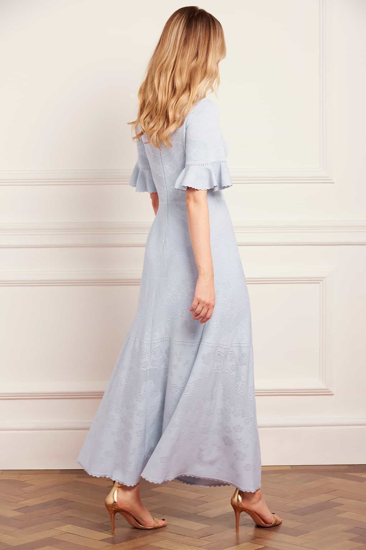 Scallop Lace Pointelle Knit Gown