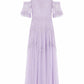 Scallop Sequin Halter-Neck Ankle Gown