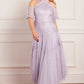 Scallop Sequin Halter-Neck Ankle Gown