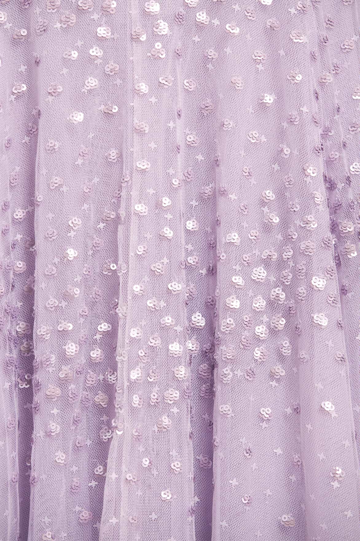 Scallop Sequin Halter-Neck Ankle Gown