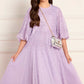 Scallop Sequin Kids Dress
