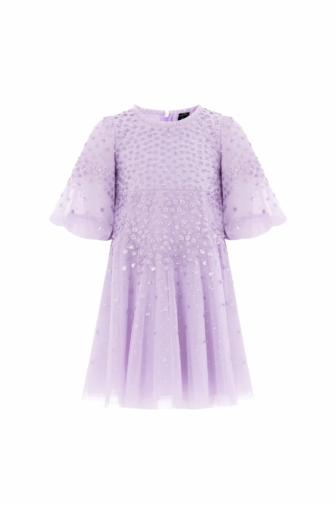 Scallop Sequin Kids Dress