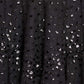 Scallop Sequin Round Neck Ankle Gown