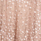 Scallop Sequin Round Neck Ankle Gown
