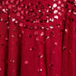 Scallop Sequin Round Neck Micro Mini Dress