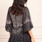 Scallop Sequin Round Neck Micro Mini Dress