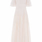 Scallop Sequin V-Neck Ankle Gown