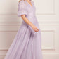 Scallop Sequin V-Neck Ankle Gown