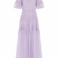 Scallop Sequin V-Neck Ankle Gown