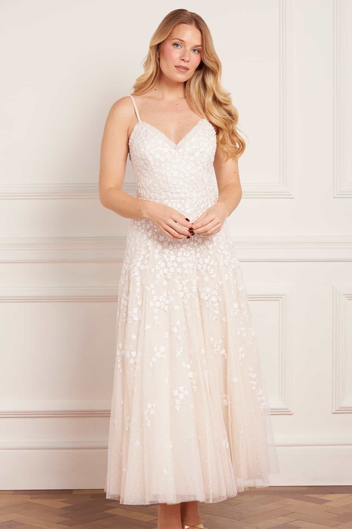 Scatter Blossom Cami Ankle Gown
