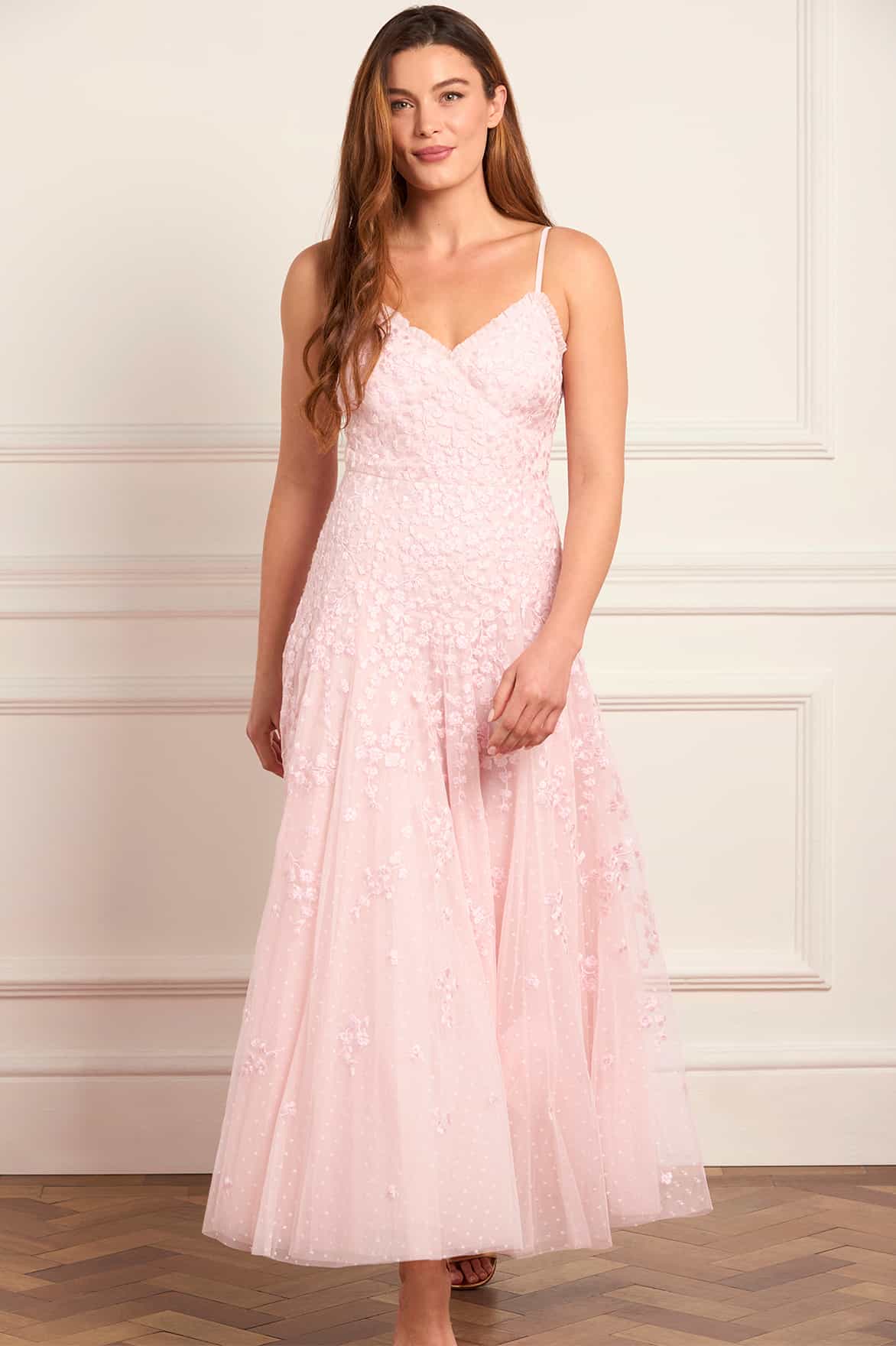 Scatter Blossom Cami Ankle Gown